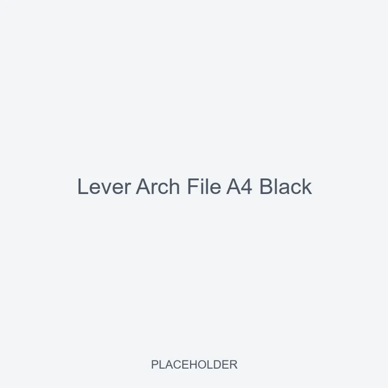 Lever Arch File A4 Black