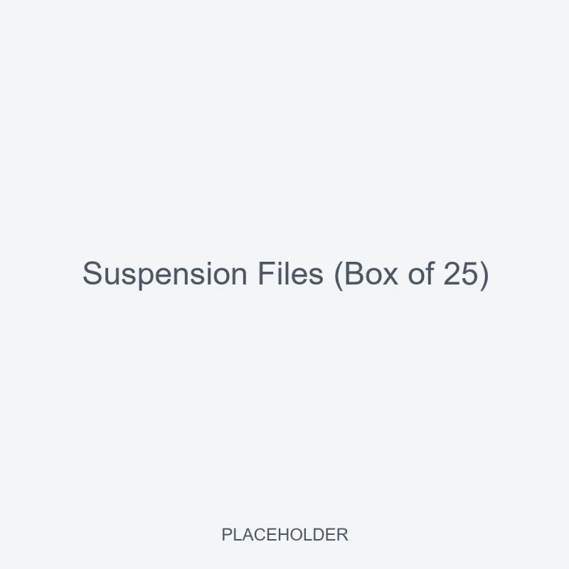Suspension Files (Box of 25)